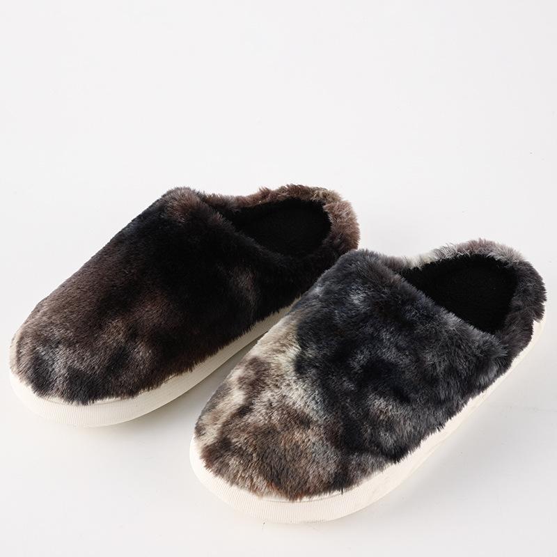 Новые мужские и женские тапочки, зимние модные хлопковые тапочки, большие размеры, обувь для влюбленных, домашние тапочки с героями мультфильмов