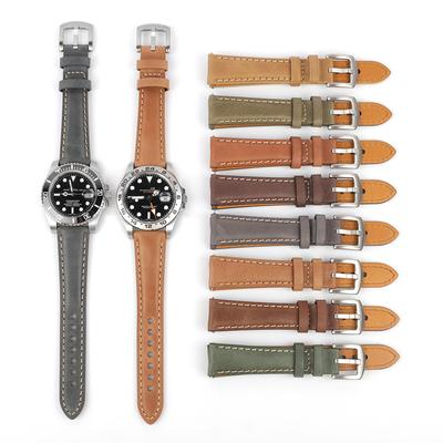 Ремешок для часов из натуральной кожи, ремешок для часов 20 мм 22 мм, ремешок ручной работы, винтажные аксессуары для часов для Panerai, браслет для умных часов