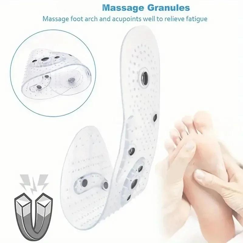 Foot  Acupressure Enhanced Massage Insoles Long Lasting Breathable Insoles for Men and Women Massage Transparent Insole
