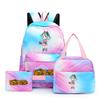 3Pcs/set Dragon Ball Colorful Backpack with Lunch Bag for Women Student Teenagers Rucksack Casual School Bags Sets