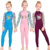 Children's Long Sleeve One-Piece Swimsuit - Sun Protection, Quick-Dry, Ideal for Snorkeling and Training.