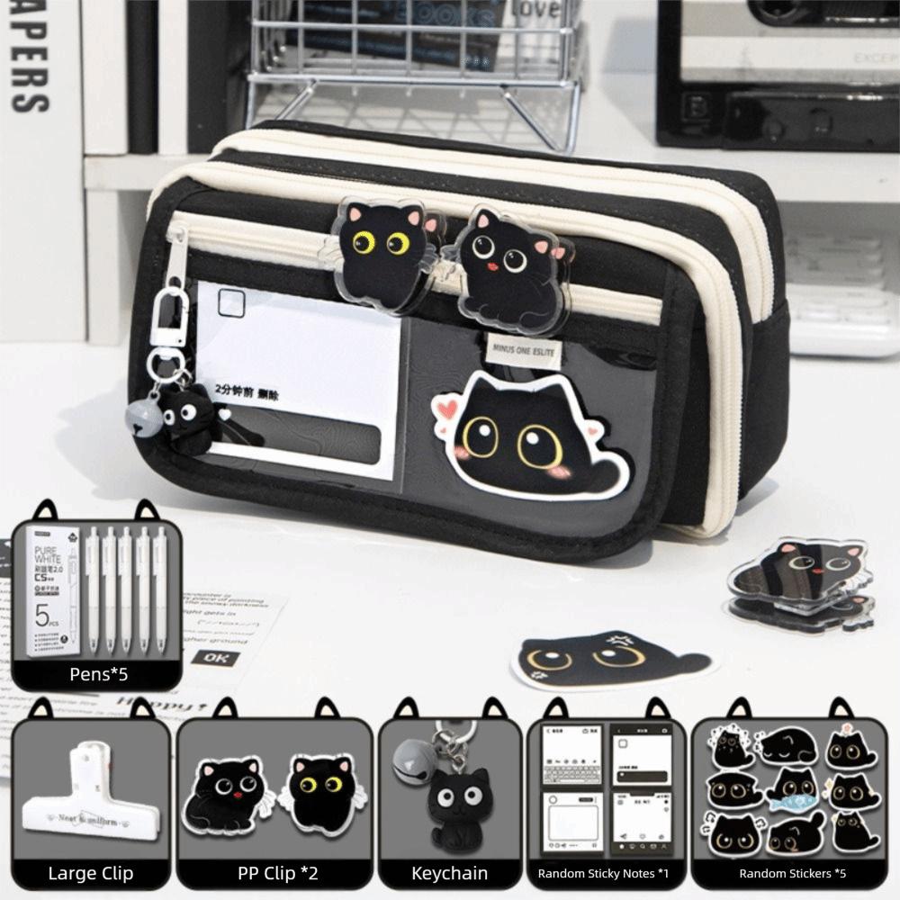 Large Capacity Pencil Case Transparent Pencil Box High Quality Stationery Organizer School Office