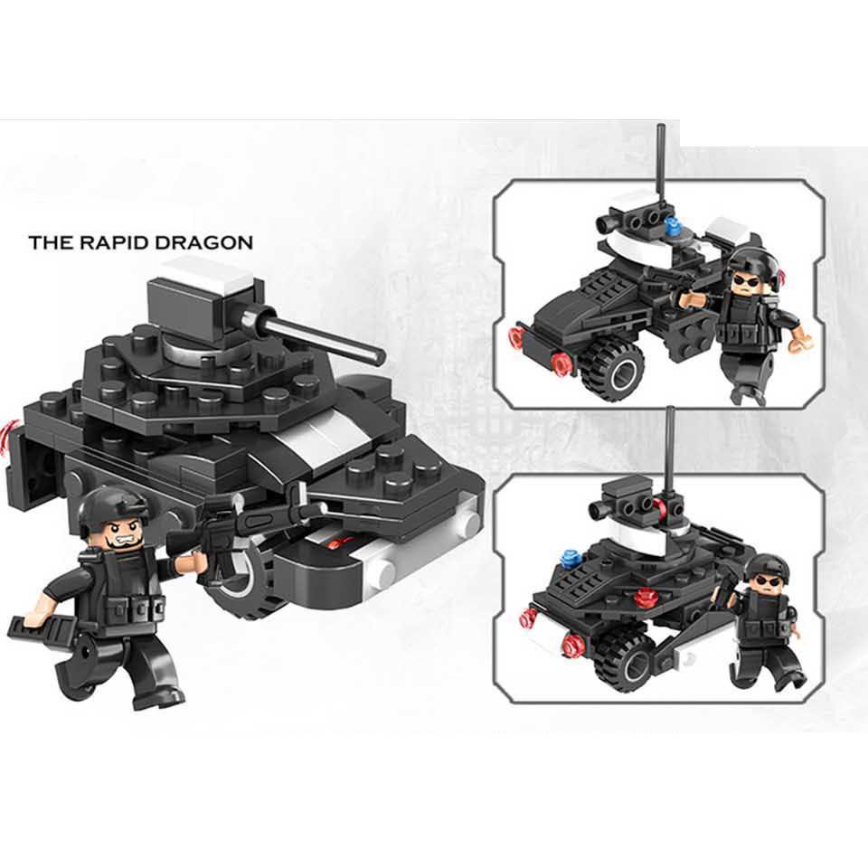 6IN1 SWAT City Truck Строительные блоки Наборы вертолетов Кирпичи Развивающие игрушки для детей