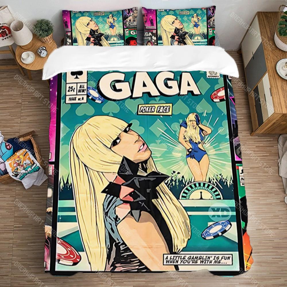Bed Set Queen Bed Comforter Sets Art Duvet Cover Set L-Lady GagaES Fashion Bedding Decorations Single Double Large Size Linen