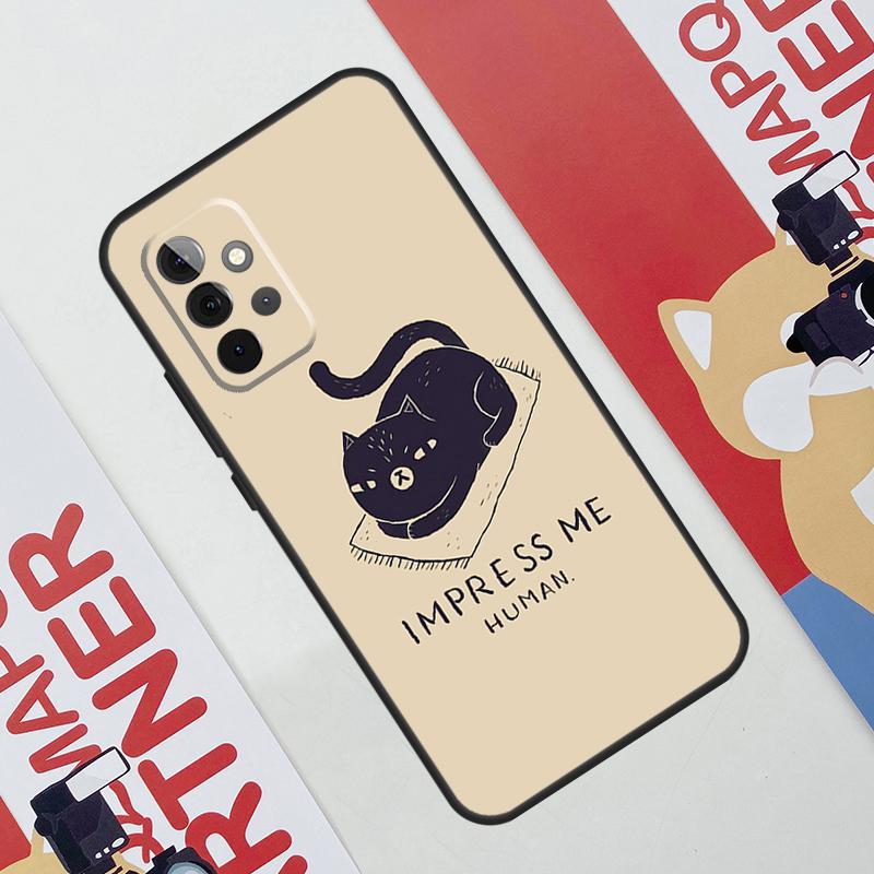 Черный Кошачий Мордочка Китти Чехол Для Samsung Galaxy A52 A32 A12 A56 A36 A16 A13 A23 A33 A53 A54 A34 A14 A15 A35 A55 A17