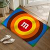 Iconic Candy Brand M-M&Ms Floor Mat Soft Flannel Non-Slip Door Mat - Thickened Rug for Living Room Home Decor
