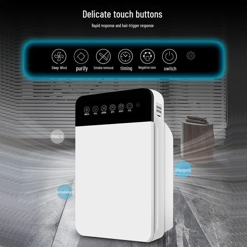 Умный очиститель воздуха для помещений с технологией отрицательных ионов для удаления дыма и PM2.5