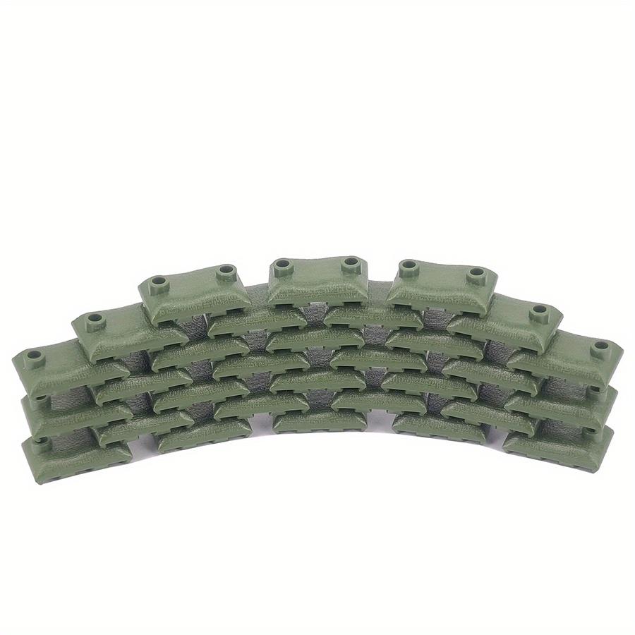 60 шт. MOC, военные мешки с песком, строительные блоки, совместимые с солдатами WW2, оружие, кирпичи, сделай сам, армейские детали сцены, игрушки для мальчиков, подарок