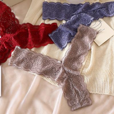 Сексуальный маленький дьяволёнок Большой размер Легкие и тонкие Горячее кружево Низкая посадка Женские стринги Трусики