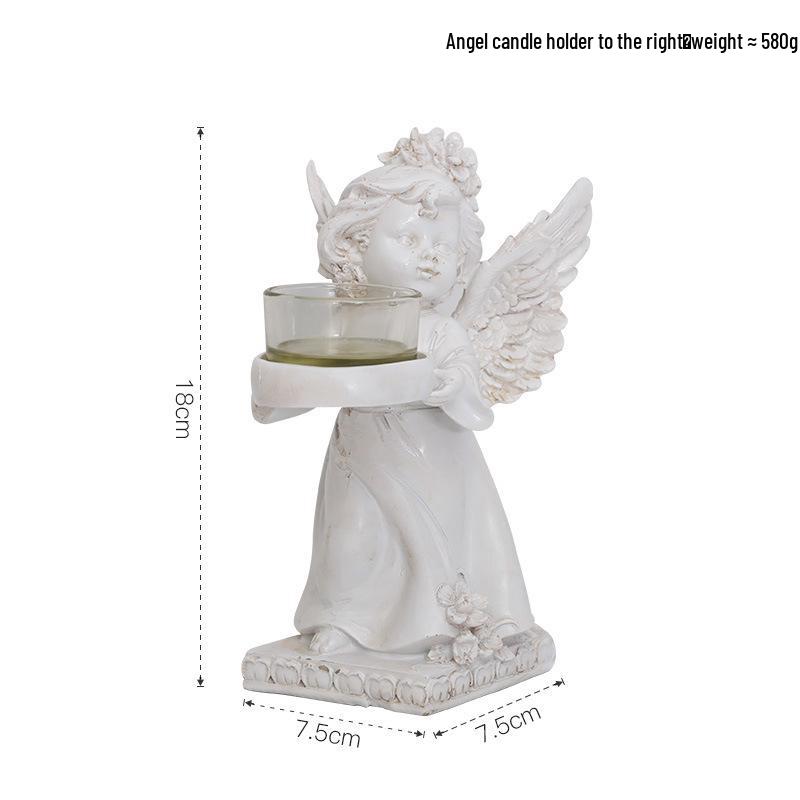 Европейский винтажный подсвечник в виде крыльев ангела для романтической атмосферы в гостиной или ресторане.