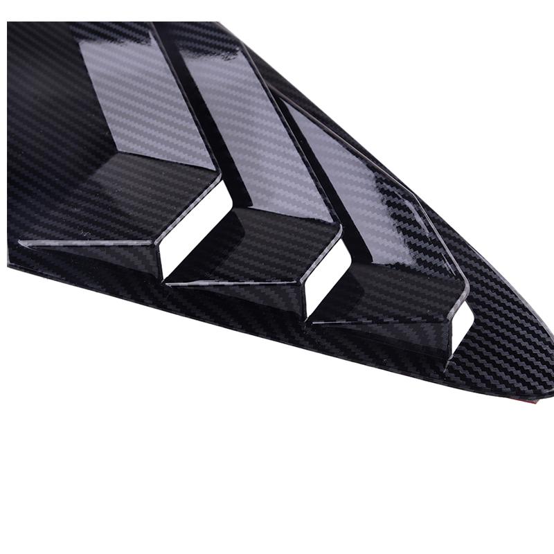 For For KIA Optima K5 2020-2025 Car Rear Louver Window Side Shutter Cover Trim Sticker Vent Scoop ABS Carbon Fiber Accessories