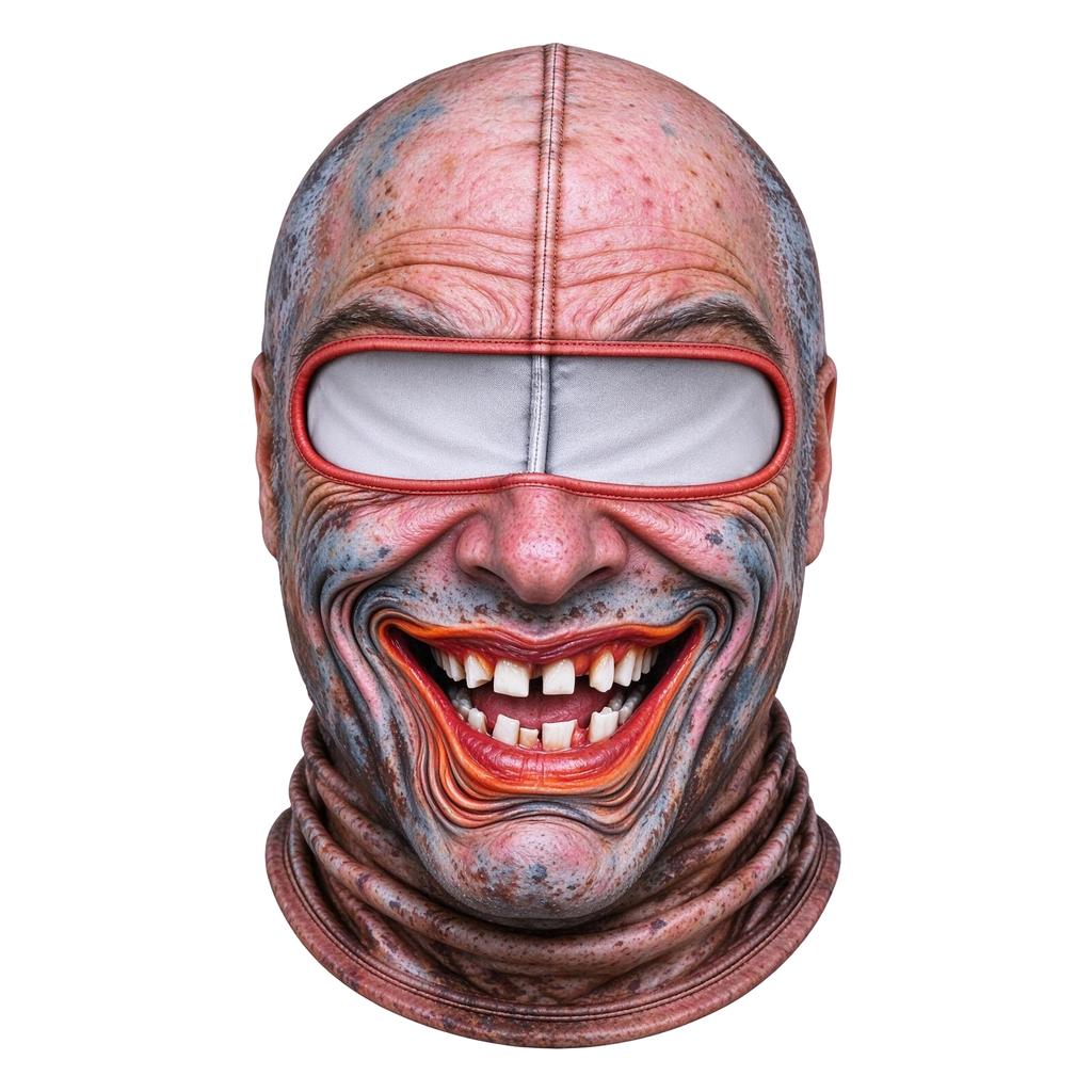 Смешная лыжная маска с реалистичным рисунком лица, 3D-печать на все лицо, Зимняя