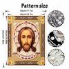 Jesus Christ Religious Framed Pearl Painting Kit DIY 3D Sparkling Bead Canvas Art Relaxing Handmade Craft Gift for Women