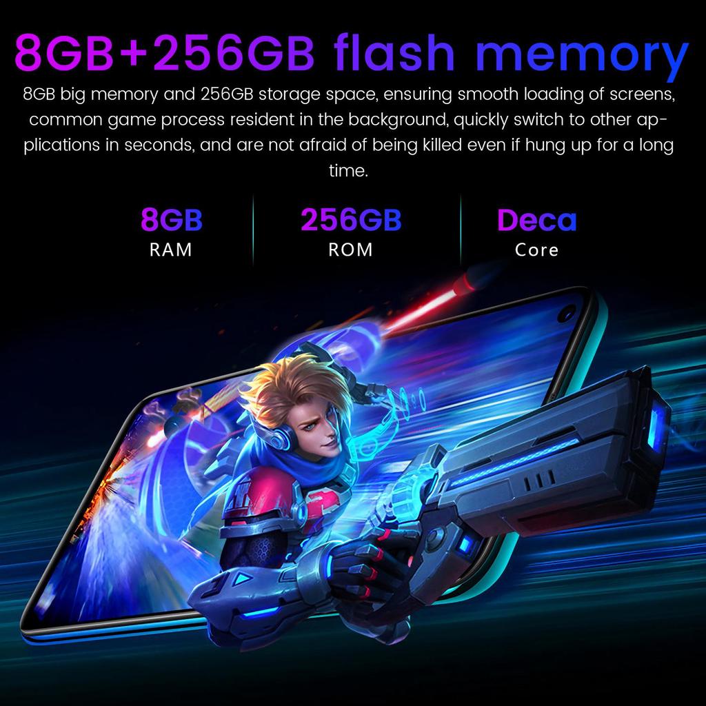 7,5-дюймовый HD+ME10 MTK6799 Мобильные телефоны 8 ГБ ОЗУ 512 ГБ ПЗУ 8 МП+16 МП смартфон