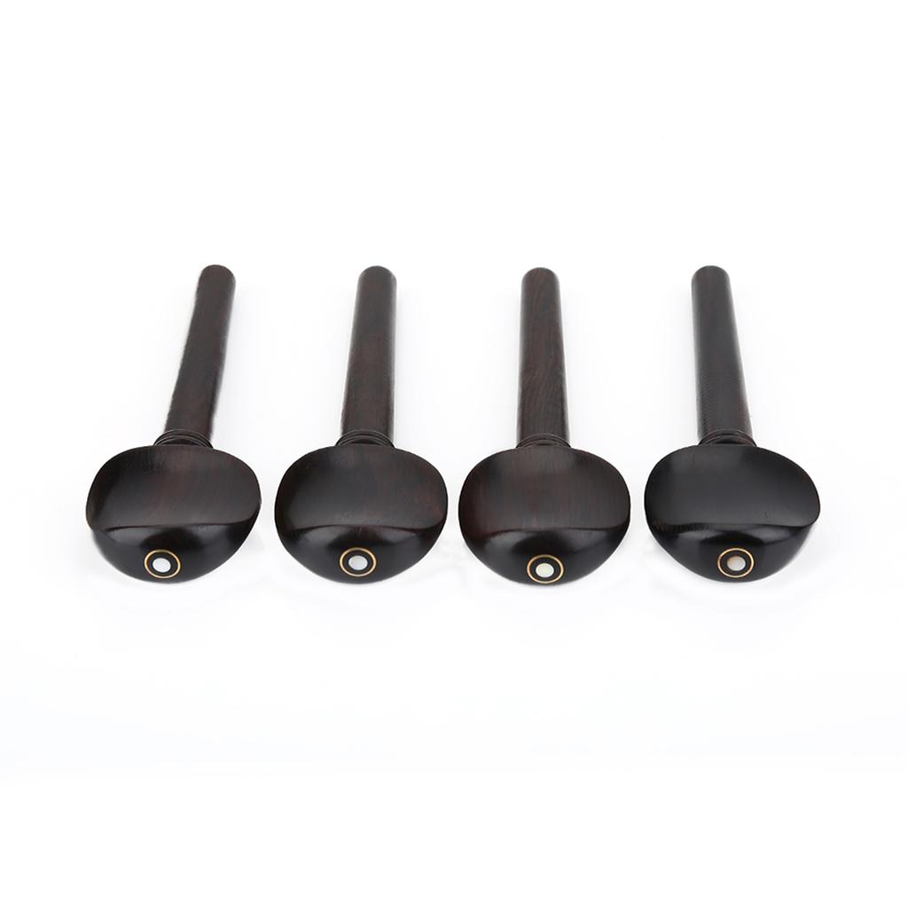 4pcs Ebony Wood Cello Pegs Tuning Accessories No Hole Musical Instruments Parts for 4 4 Cello
