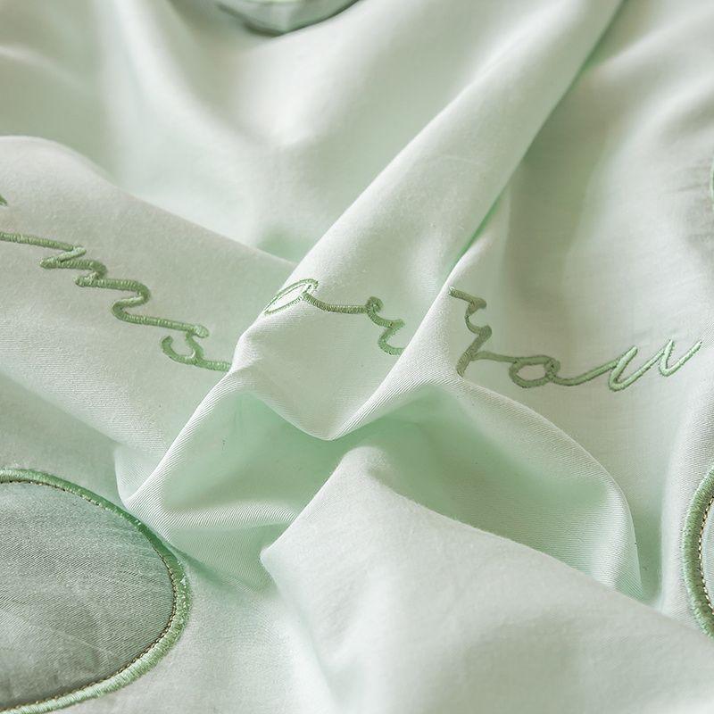 Cotton Embroidery Patch Embroidery Four-piece Cotton Quilt Cover Sheet Double Quilt Cover Sheet Bedding Set