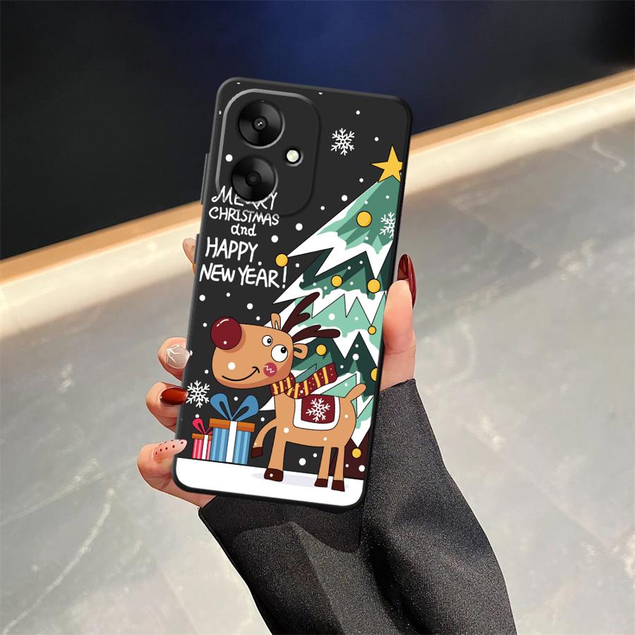 Merry Christmas Case for Xiaomi Redmi 14C A1 A2 Plus K40 K80 Pro 9 13C 10 12C A5 A4 A3 Black Soft Phone Cover