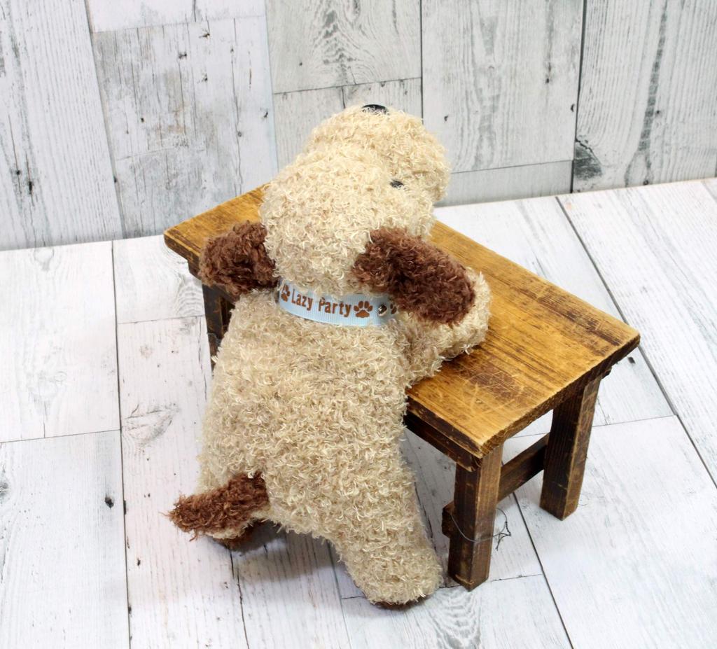 Shinada Lazy Party Fluffy Dog Brown 12 x 27 x 8 cm Plush Toy Animal Goods (M) FLPB-0158