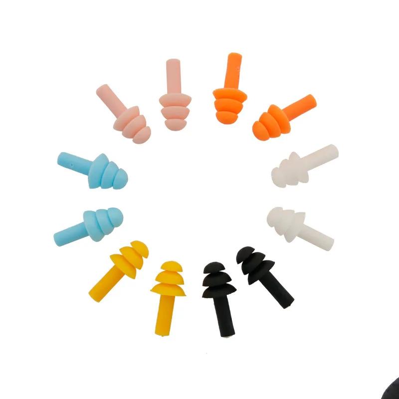 6pcs Box-packed Comfort Earplugs Noise Reduction Silicone Soft Ear Plugs PVC Rope Earplugs Protective for Swimming for Sleep