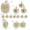 Набор из 14 искусственных золотых тыкв из пенопласта, украшение, декор на Хэллоуин, штабелируемые, разных размеров, для фермерского дома