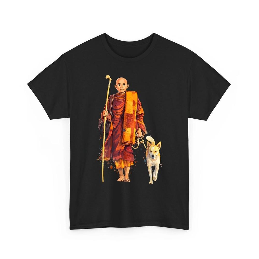 Peace Walking Monks Minimalist Zen Art Mindful Minimal Harmony Unisex TShirt Unisex T-Shirt
