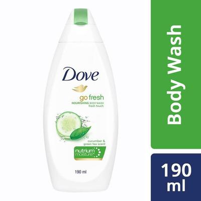 Питательный гель для душа Dove Go Fresh, свежее прикосновение, аромат огурца и зеленого чая, 190 мл