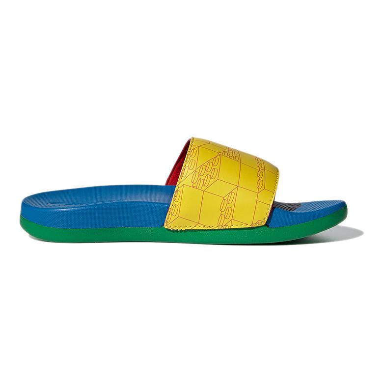 Шлепанцы LEGO x Adidas Adilette Comfort K для детей Желтый Синий Детские FZ2867