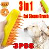 Аккумуляторная паровая щетка для стрижки кошек, паровая для удаления распущенной шерсти, 3 в 1, электрическая самоочищающаяся щетка-спрей для собак, массажная расческа для домашних животных
