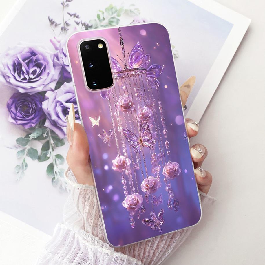 For Samsung Galaxy S20 Plus Case Fashion Butterfly Flower Soft Clear Silicone Back Phone Cover For Samsung S20 Ultra S 20 Bumper