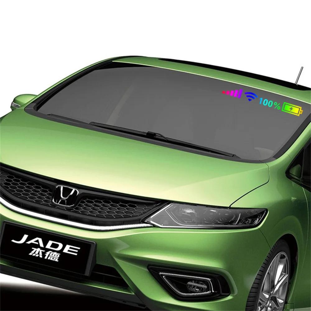 Светоотражающая наклейка на лобовое стекло автомобиля, наклейка на лобовое стекло спереди и сзади, 100% уровень сигнала батареи Wi-Fi, забавная наклейка, декоративная наклейка, аксессуары для автодекора