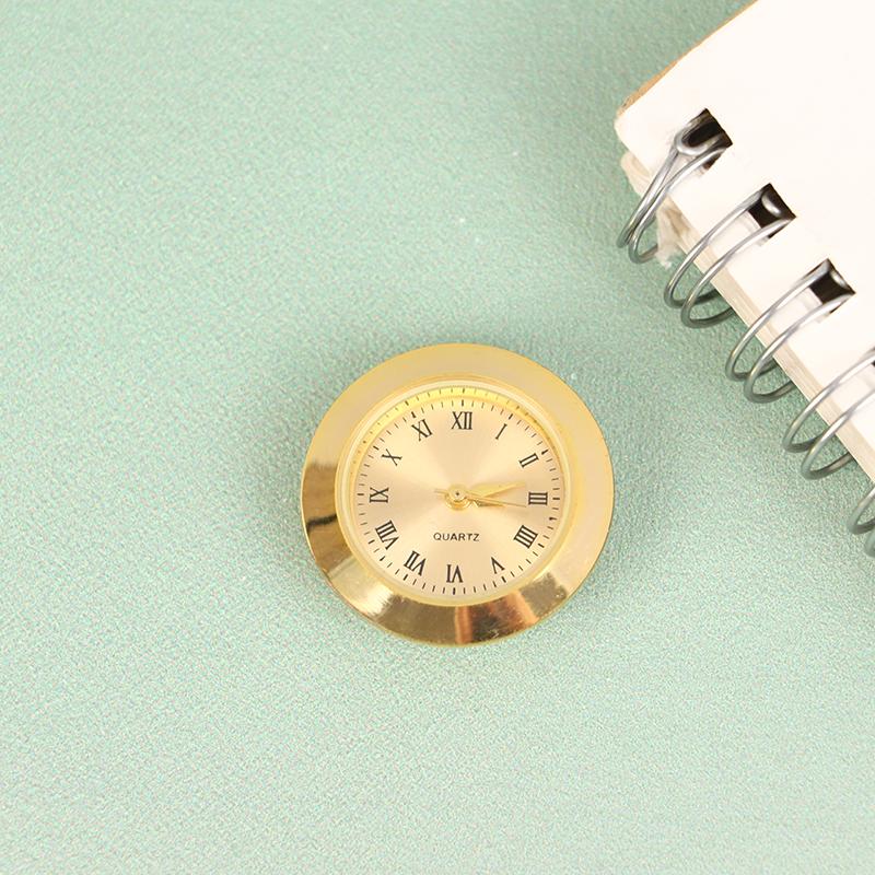 Часы из кварцевого стекла, зеркальные, с круглыми часами, с мозаикой и римскими цифрами, маленькие часы, стол для самостоятельного изготовления, 35 мм 24 мм