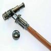 Cane Vintage Antique Brass Telescope Spy Pen Wooden Shaft Walking Stick Gift