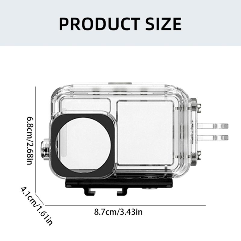Waterproof Diving Case Protective Case Stable Waterproof Housing Horizontal Vertical Mount Case Suitable for action5