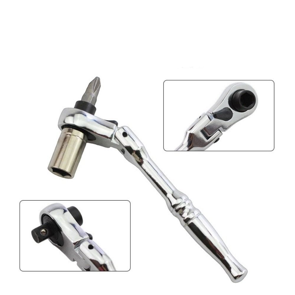 Metal Quick Spanner Tool 1/4 Inch Double Head Ratchet Portable Ratchet Wrench  DIY Projects