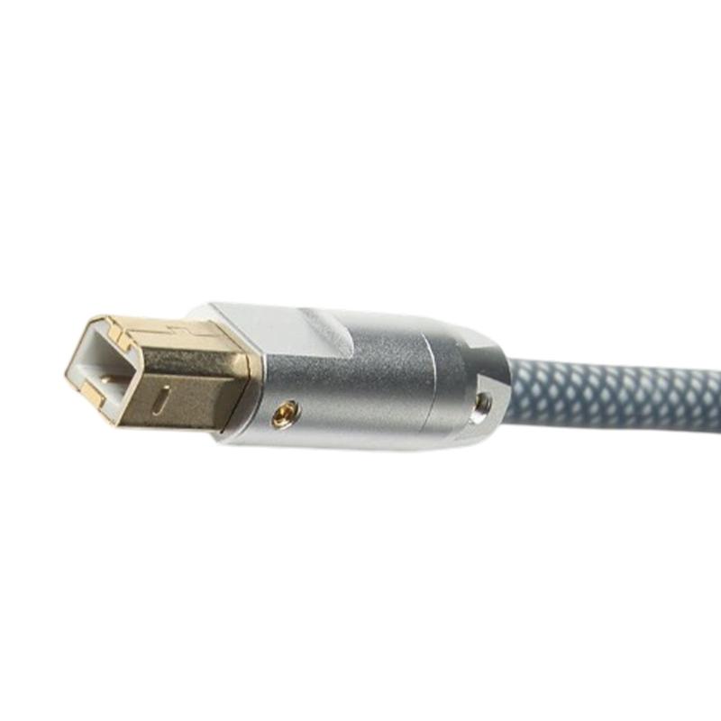 Корпус разъема USB Type-B с позолоченным разъемом из алюминиевого сплава, отверстие 6 мм для ремонта кабелей данных принтера