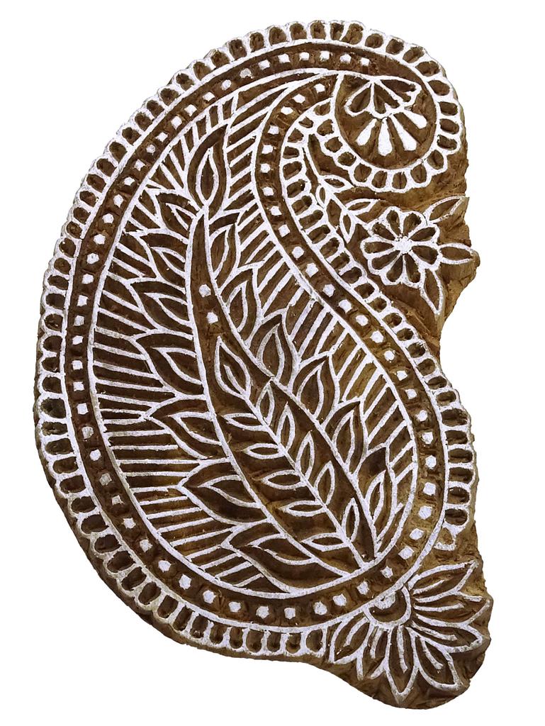 Деревянный печатный блок Пейсли Штамп Поттер Текстильный Штамп Принтер Штамп