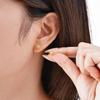 Изящные серьги-гвоздики для женщин, серьги из нержавеющей стали с кубическим цирконием, серьги-клипсы со звездочкой, гипоаллергенные