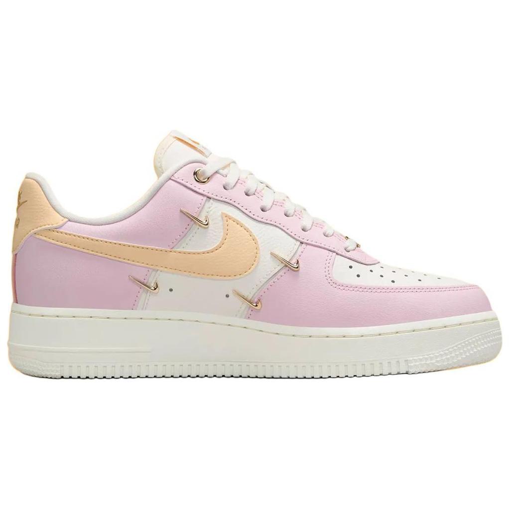 Nike Air Force 1 07 LX Mini Swoosh - Pink Foam Women Sneakers Sail Metallic-Gold Pale-Vanilla IB2574-600