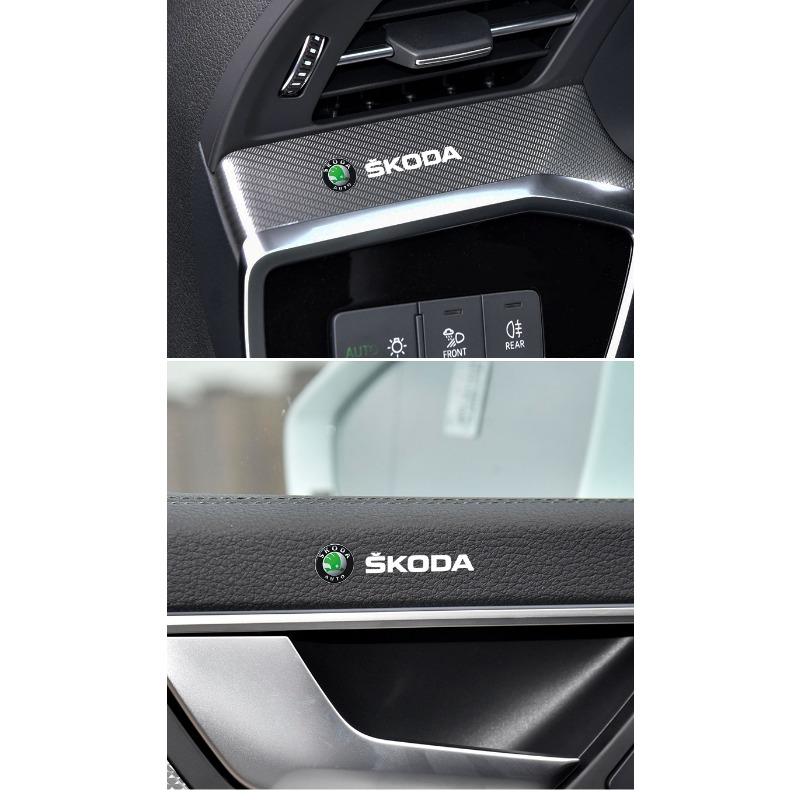 1/5/10Pc Car Interior Random Stickers Car Steering Wheel Emblem Styling for Skoda Fabia Kodiaq Kamiq Superb Yeti Octavia Enyaq Rapid Karoq Derivati