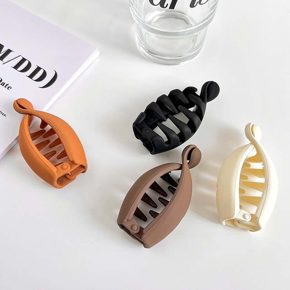 Vertical Clip Solid Color Wome Hair Claw Korean Style Hair Clip Headwear Banana Clip Girls Hairpin