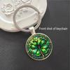Retro Four-Leaf Clover Time Gem Keychain Jewelry