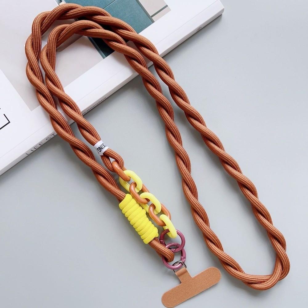 Dopamine Braided Phone Lanyard Nylon Crossbody Hanging Rope  Phone Charm Accessories