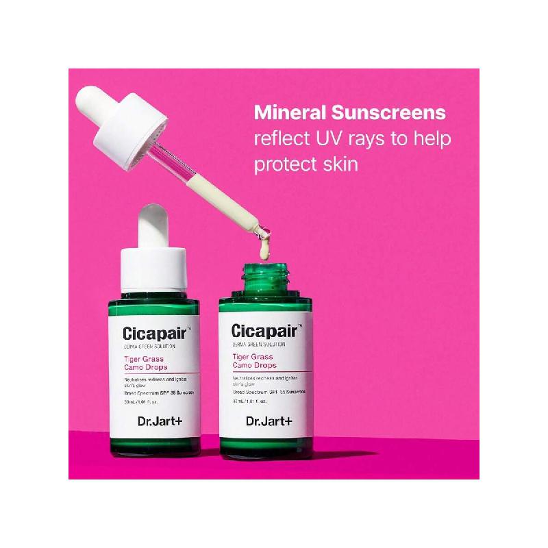 Dr.Jart+ Сыворотка для лица с тонирующим эффектом Tiger Grass Camo Drops 30 мл. SPF 35 с центеллой азиатской | CC-крем | Корейский уход за кожей