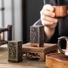 Square Vertical Incense Burner Small Alloy Incense Holder Indoor Aromatherapy Home Ornament Chinese Incense Burners