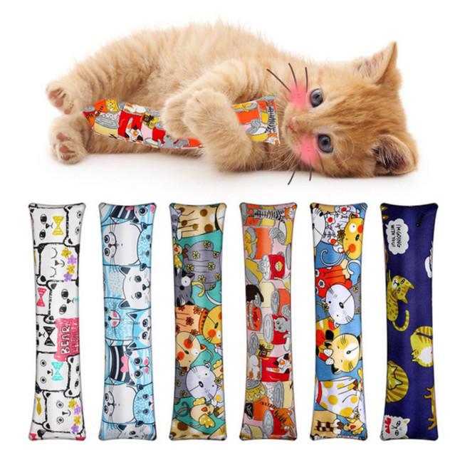 Cat Hugging Pillow: Mint-Infused, Bite-Resistant Cartoon Print Toy