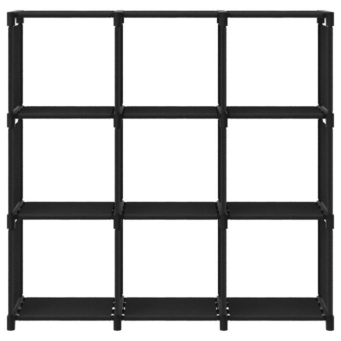 VidaXL Étagère d'affichage 9 cubes Noir 103x30x107,5 cm Tissu 322610