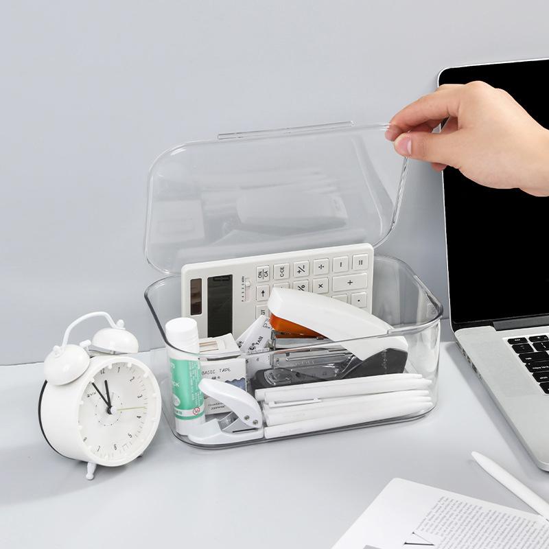 Прозрачный настольный органайзер, настольный ящик для хранения, органайзер для косметики, органайзер для документов, хранилище для закусок, канцелярские принадлежности, бытовая техника