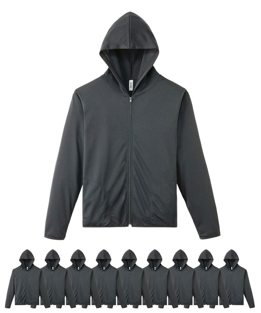 Glimmer Dry Zip Пакет размера 00338-AMZ 4,4 унции. Худи, 10, Мужской (Темно-серый, 3 л)