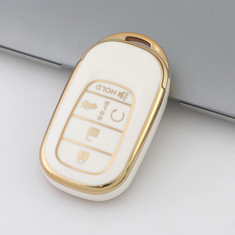 2022 Gold Edge Key Cover for Eleventh Gen Honda Civic Remote – Full Coverage Protective Shell