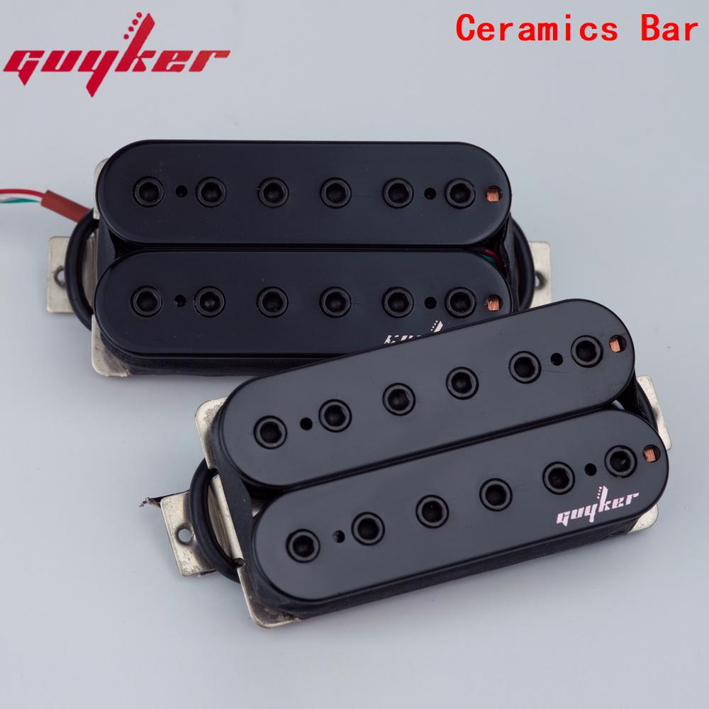 Guyker Электрогитарные звукосниматели Humbucker Двойная катушка Бриджевый звукосниматель для гитары Комплект звукоснимателей для грифа - Черный